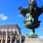 Sculpture du jardin de l'hotel de ville de Bourges