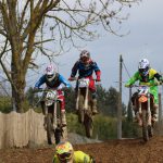 Trio compétition de motos cross